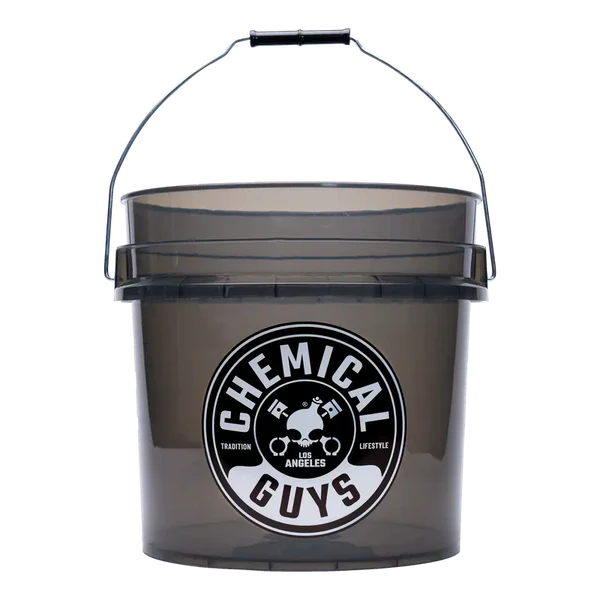 Chemical Guys Heavy Duty Ultra Clear Obsidian Black Bucket (4.25 Gallon)