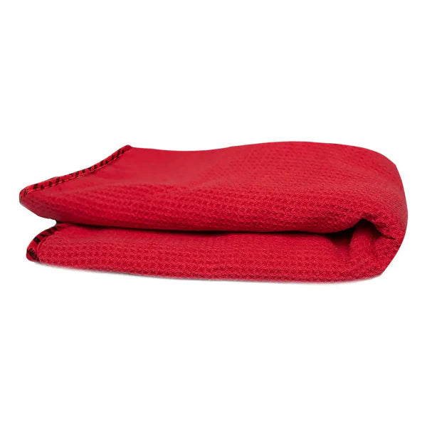 Chemical Guys Red Waffle Weave Glass and Window Microfiber Towel