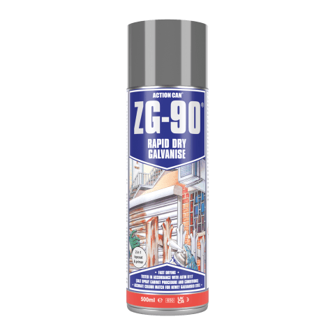 Action Can ZG-90 Rapid Dry Galvanise and Anti-Rust Paint with Primer