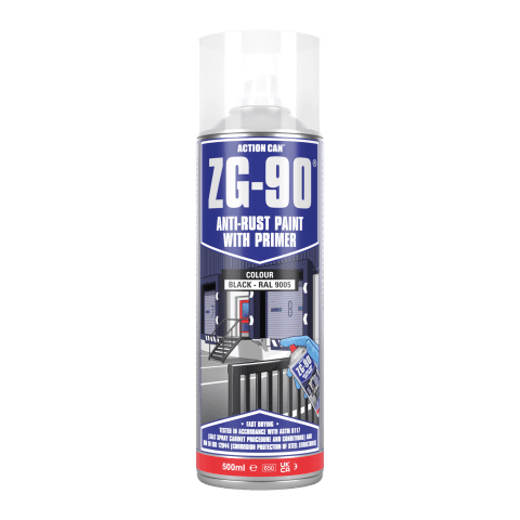 Action Can ZG-90 Rapid Dry Galvanise and Anti-Rust Paint with Primer