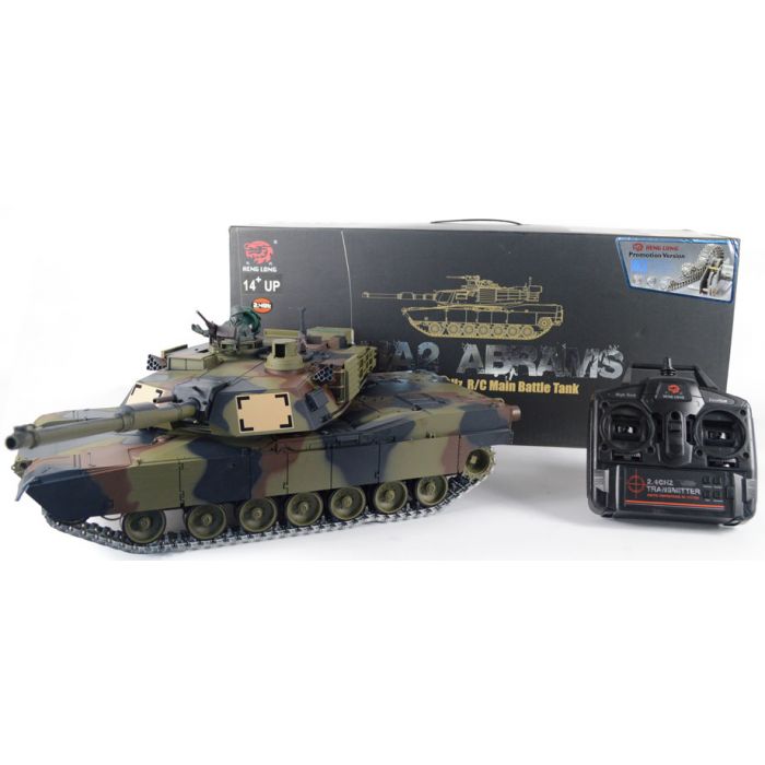 Heng Long 1:16 M1A2 Abrams Firing RC Tank - Camouflage Paint - PRO Version