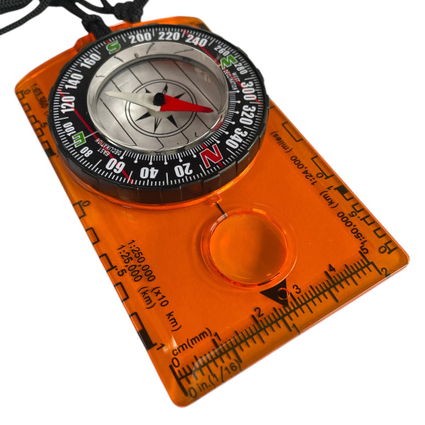 CEuk Waterproof Compass with Map Scale Orange