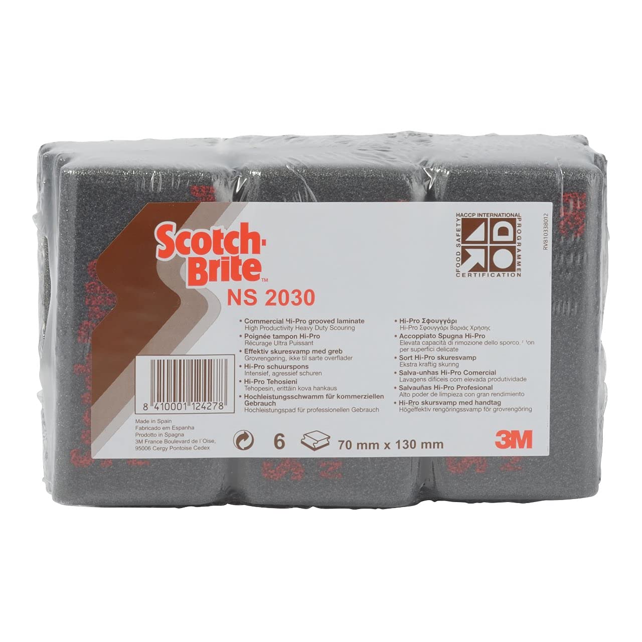 3M Scotch-Brite Heavy Duty Scouring Pads NS2030 (Pack of 6)