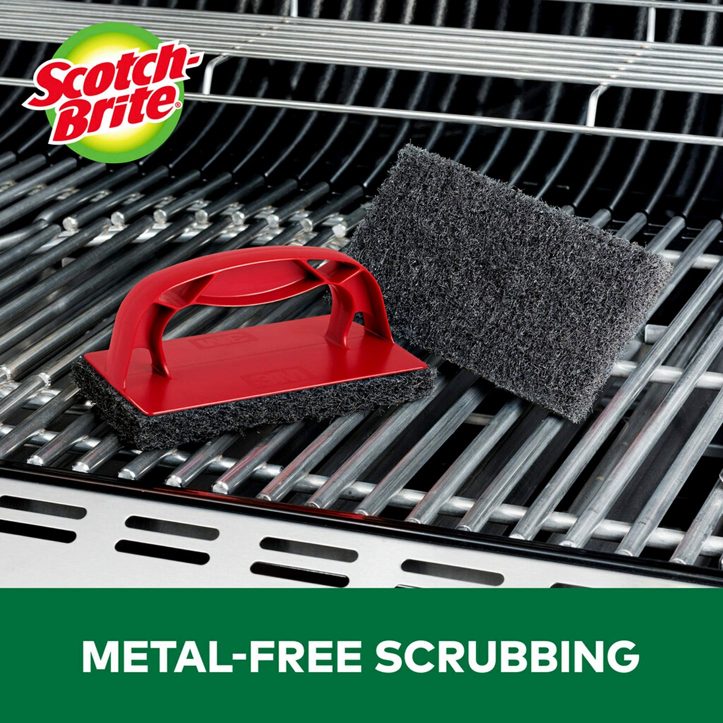 3M Scotch-Brite Grill Scrub Pad and Handle