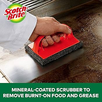 3M Scotch-Brite Grill Scrub Pad and Handle