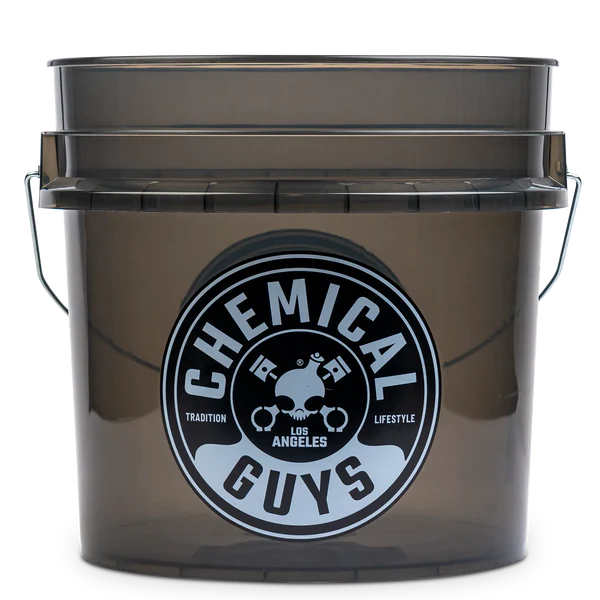 Chemical Guys Heavy Duty Ultra Clear Obsidian Black Bucket (4.25 Gallon)