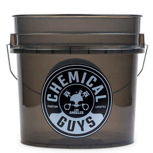 Chemical Guys Heavy Duty Ultra Clear Obsidian Black Bucket (4.25 Gallon)