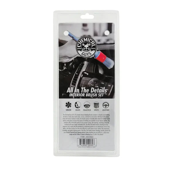 Chemical Guys All in the Details Interior Detailing Brushes (Pack of 3)