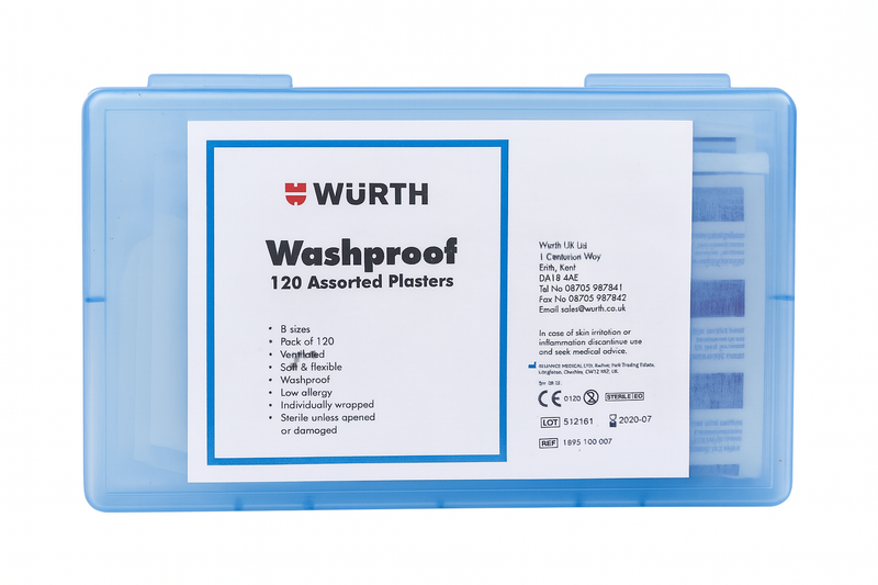 Würth Washproof Plasters (120 Assorted Plasters)