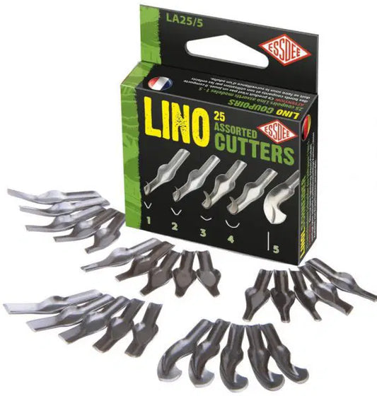 Essdee 25 Assorted Lino Cutters (Styles 1 - 5)