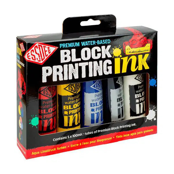 Essdee Primary Colours Block Printing Ink Set (Pack of 5 x 100ml)