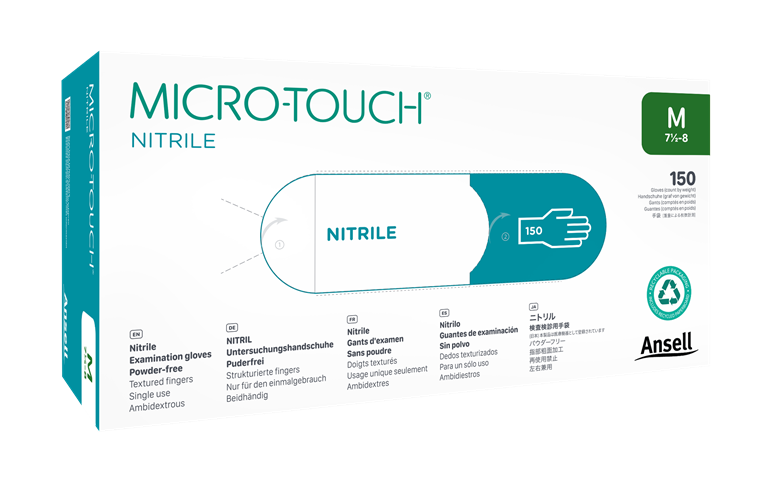Ansell Micro-Touch Nitrile Examination Gloves