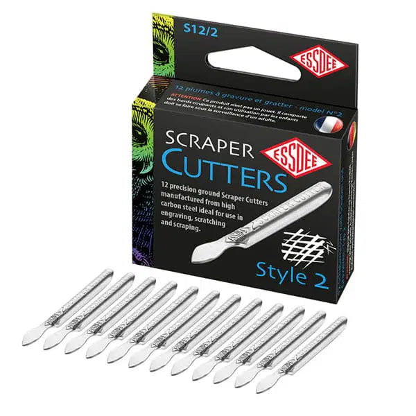 Essdee Scraper Cutter Tools (Style 2 - Box of 12)