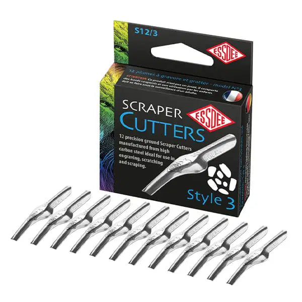 Essdee Scraper Cutter Tools (Style 3 - Box of 12)