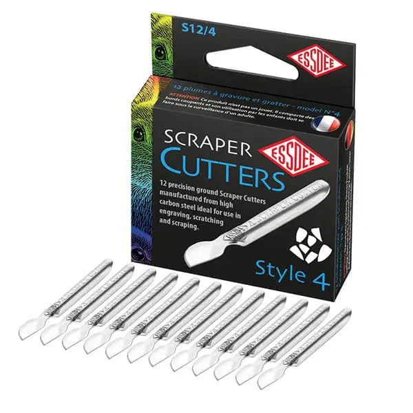 Essdee Scraper Cutter Tools (Style 4 - Box of 12)