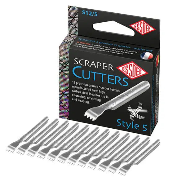 Essdee Scraper Cutter Tools (Style 5 - Box of 12)