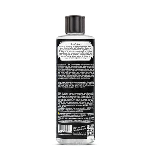 Chemical Guys Tyre and Trim Gel - Rubber, Plastic, and Tyre Restorer