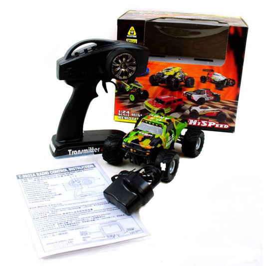 HSP Racing Bigfoot 1/24 Electric RC Car 2.4GHz - Army Hummer Truck