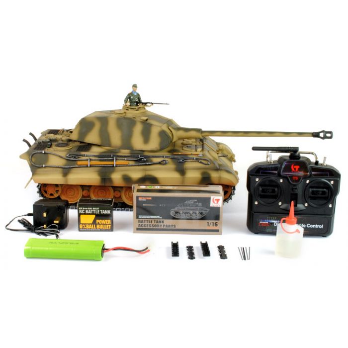 Taigen Hand Painted King Tiger RC Tank - Full Metal Upgrade