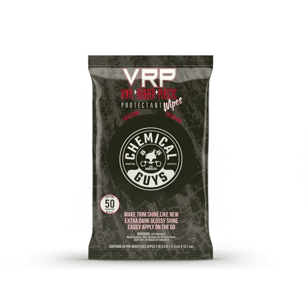 Chemical Guys VRP Protectant Wipes for Vinyl, Rubber, and Plastic