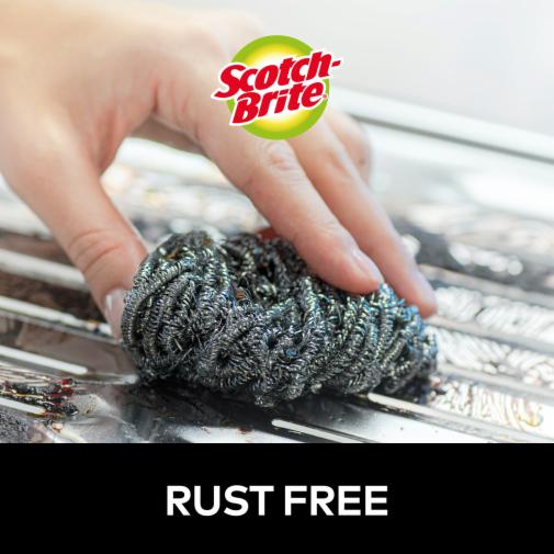 3M Scotch-Brite Stainless Steel Scouring Balls (Pack of 12)