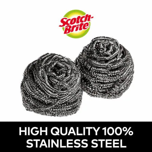 3M Scotch-Brite Stainless Steel Scouring Balls (Pack of 12)