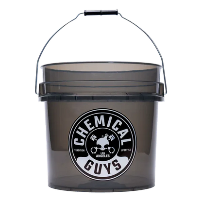 Chemical Guys Heavy Duty Ultra Clear Obsidian Black Bucket (4.25 Gallon)
