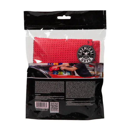 Chemical Guys Red Waffle Weave Glass and Window Microfiber Towel