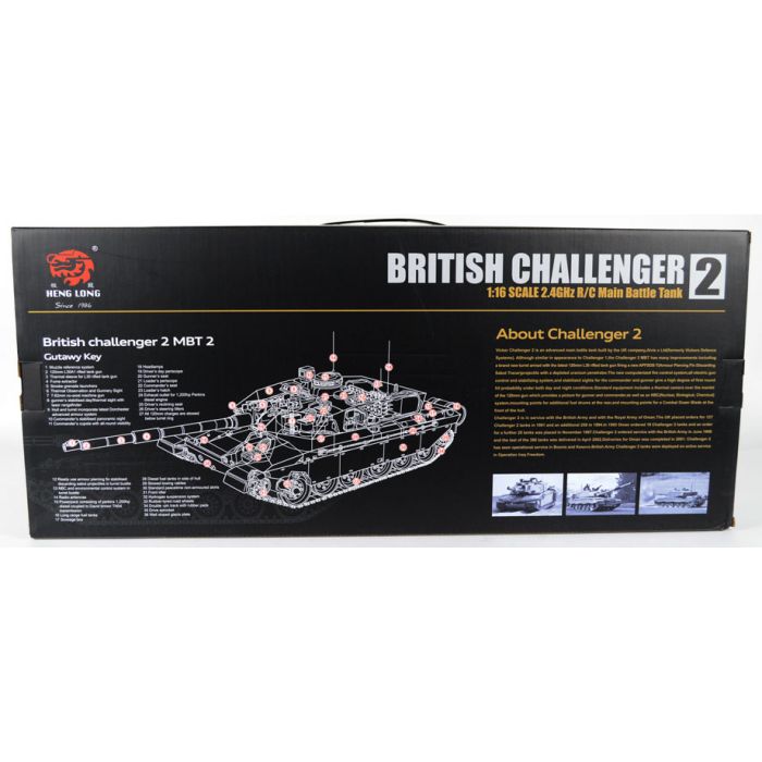Heng Long 1:16 British Challenger 2 RC Tank - PRO Camo Version