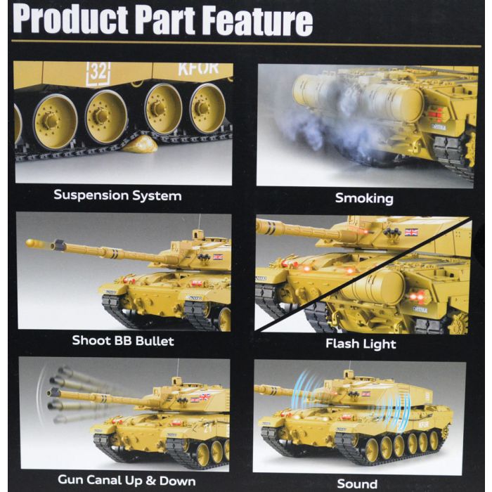 Heng Long 1:16 British Challenger 2 RC Tank - PRO Camo Version