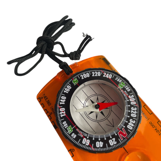 CEuk Waterproof Compass with Map Scale Orange