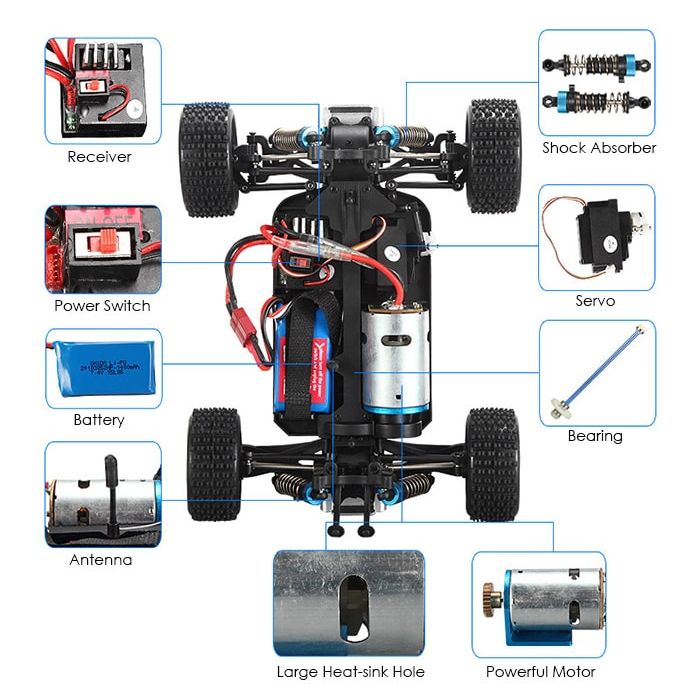 WL Toys A959 B Buggy - 70 km/h 1:18 RC Car