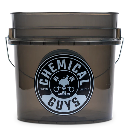 Chemical Guys Heavy Duty Ultra Clear Obsidian Black Bucket (4.25 Gallon)
