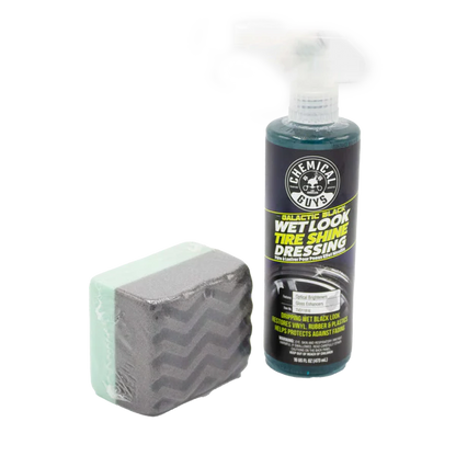 Chemical Guys Galactic Black Wet Look Tyre Shine and Applicator Pad Kit