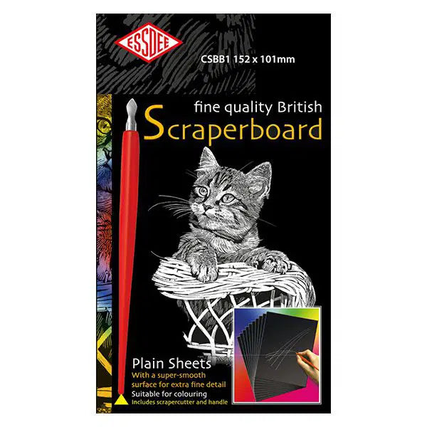 Essdee Black Scraperboard (10 Sheets)