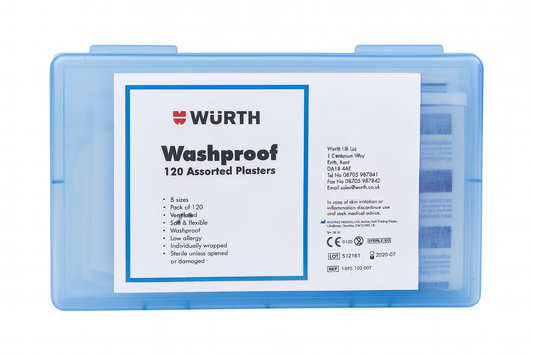 Würth Washproof Plasters (120 Assorted Plasters)