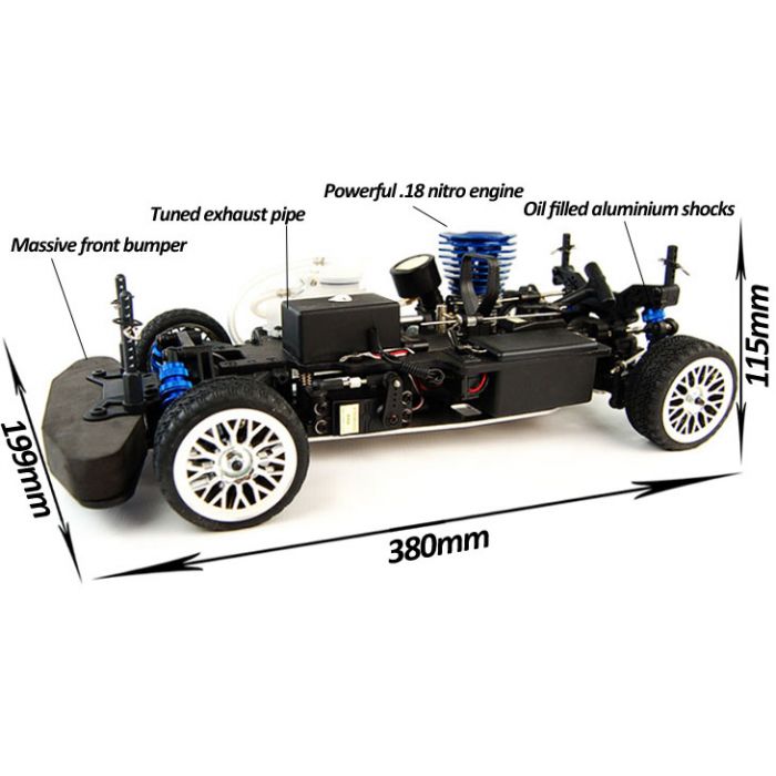 Acme Racing Cyclone PRO Nitro RC Car - Subaru Style Version