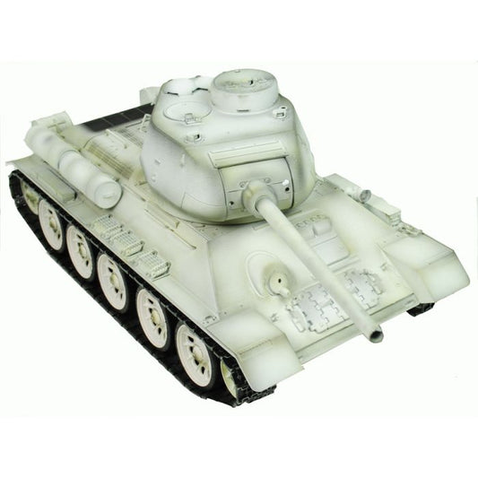 Taigen Hand Painted T34/85 White Winter Camo RC Tank Full Metal Upgrade