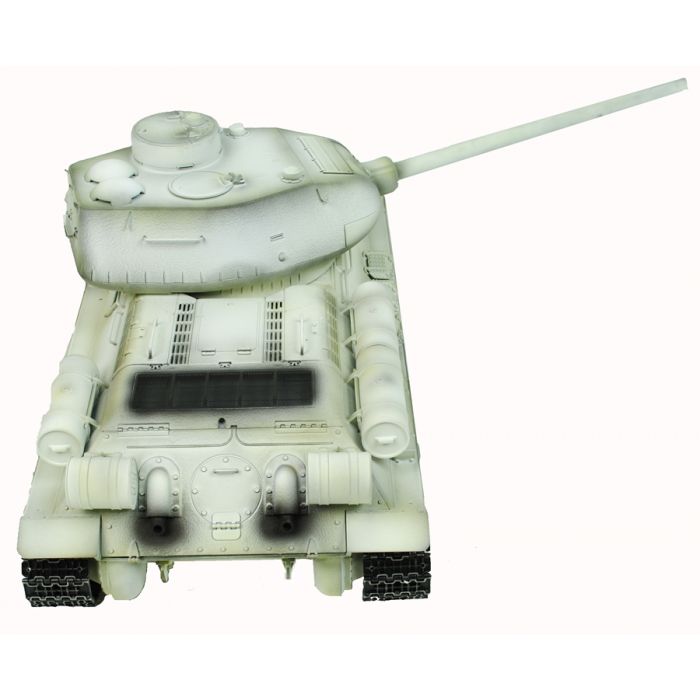 Taigen Hand Painted T34/85 White Winter Camo RC Tank Full Metal Upgrade