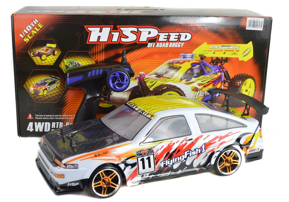 HSP Racing Flying Fish Toyota Trueno Electric Drift RC Drift Car 2.4 GHz
