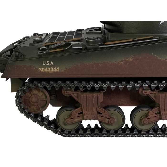 Taigen Hand Painted Sherman RC Tank - 360° Turret and Metal Parts