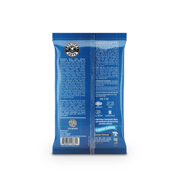 Chemical Guys Total Interior Cleaner and Protectant Car Cleaning Wipes