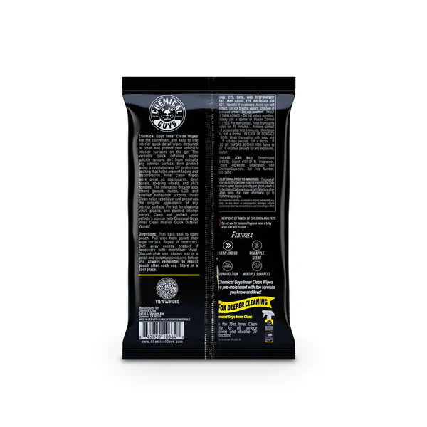 Chemical Guys InnerClean Interior Quick Detailer and Protectant Car Wipes