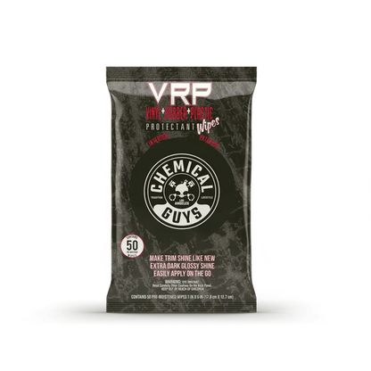 Chemical Guys VRP Protectant Wipes for Vinyl, Rubber, and Plastic