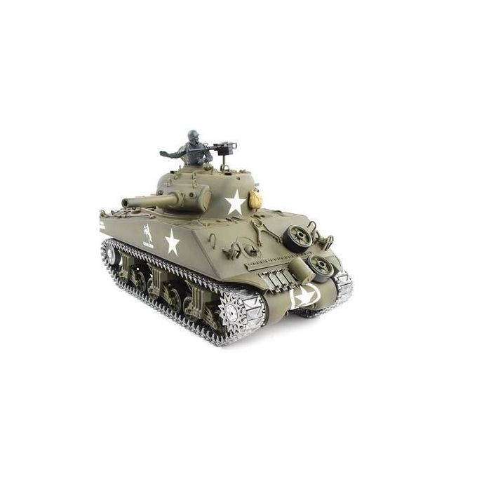 Heng Long 1:16 M4A3 Sherman RC Tank with Smoke, Sound, and BB Gun - Metal Upgrade PRO Version