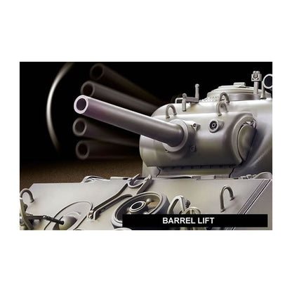 Heng Long 1:16 M4A3 Sherman RC Tank with Smoke, Sound, and BB Gun - Metal Upgrade PRO Version