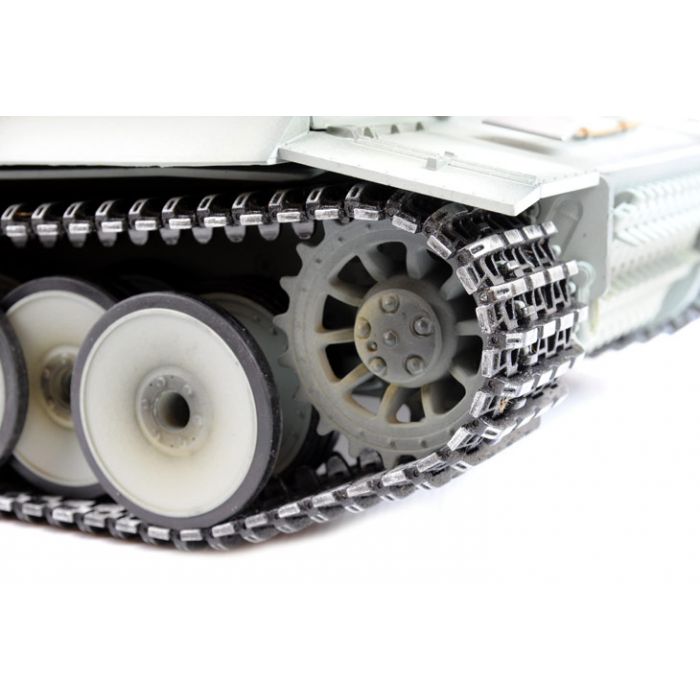 Taigen Hand Painted RC Tank Tiger I Grey - Full Metal Upgrade - 360° Rotating and Smoking Barrel