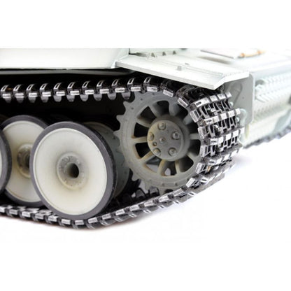 Taigen Hand Painted RC Tank Tiger I Grey - Full Metal Upgrade - 360° Rotating and Smoking Barrel